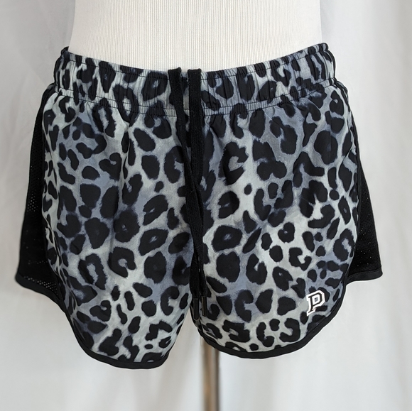 PINK EUC track jacket shorts snow leopard XS black - Picture 9 of 16